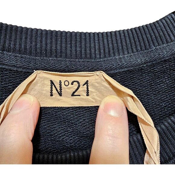 N°21 Woman's Black Sweatshirt - Picture 5 of 8